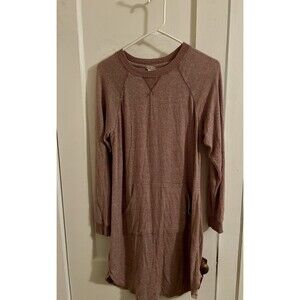 Stars Above Sweater Dress/ Dark Tan Sweater Dress With Pockets